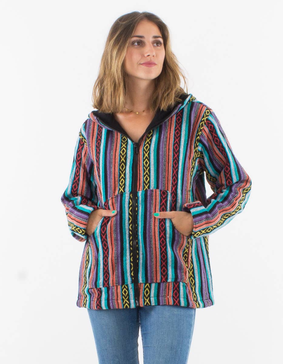 Bohemian jasje turkoois β Nepalees katoen β uniseksβ