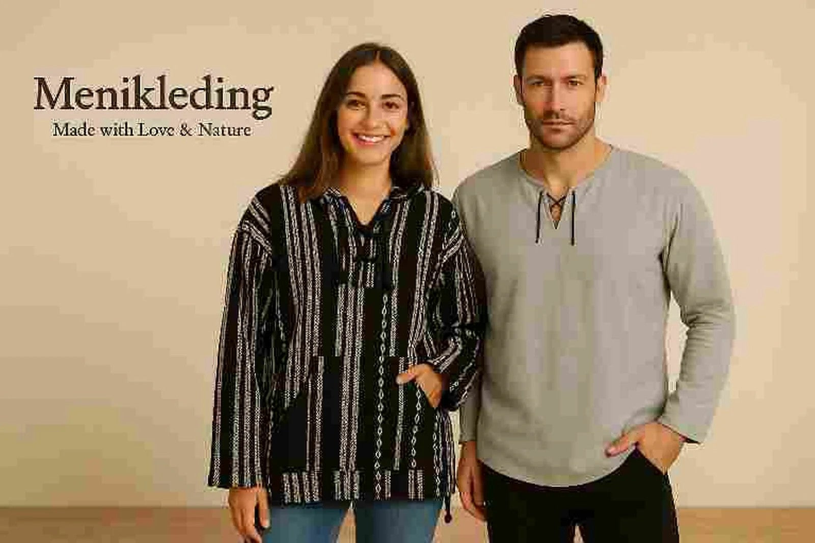 Unisex boho kleding – handgemaakte top voor hem en haar, duurzame natuurlijke materialen – Menikleding