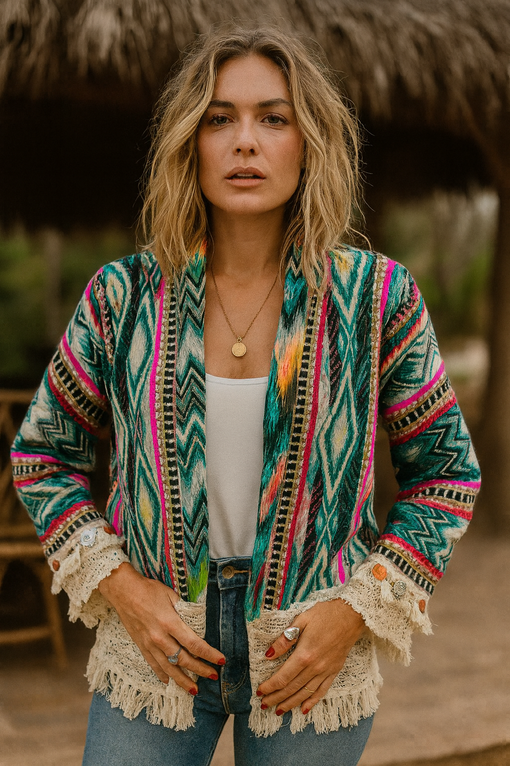 boho jacket india recycled cotton