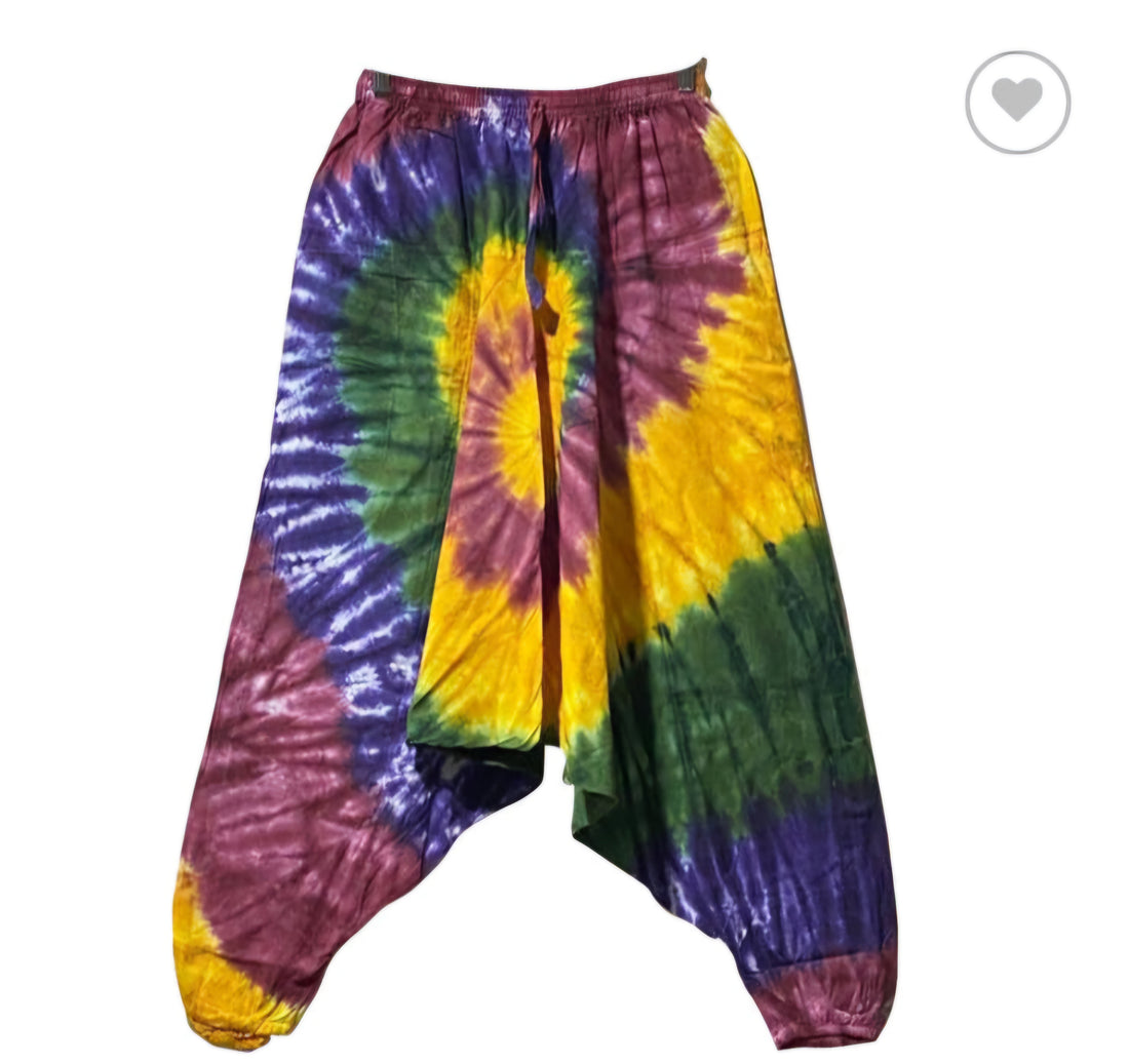 Bohemian harem broek tie-dye katoen unisex