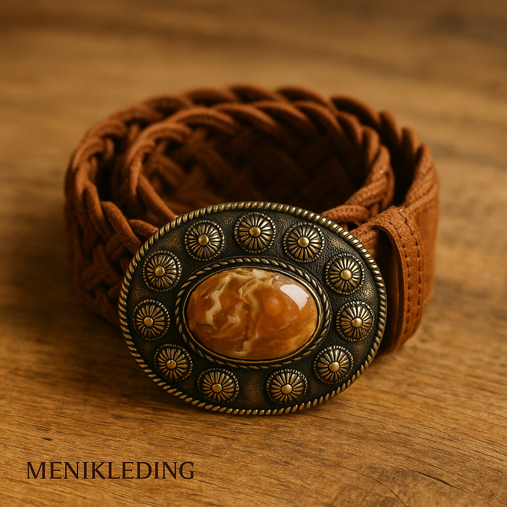 Boho Riem met Grote Steen – Handgemaakt | Menikleding