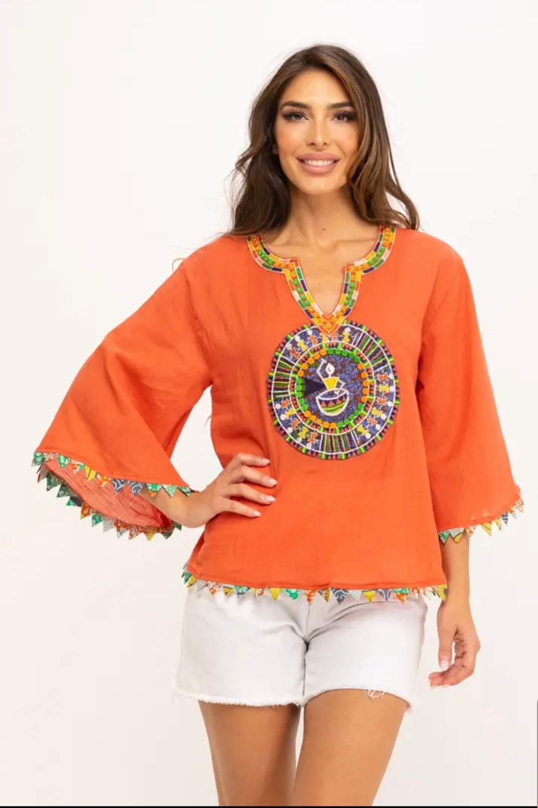 Bohemian Tuniek met Kleurrijk Borduursel