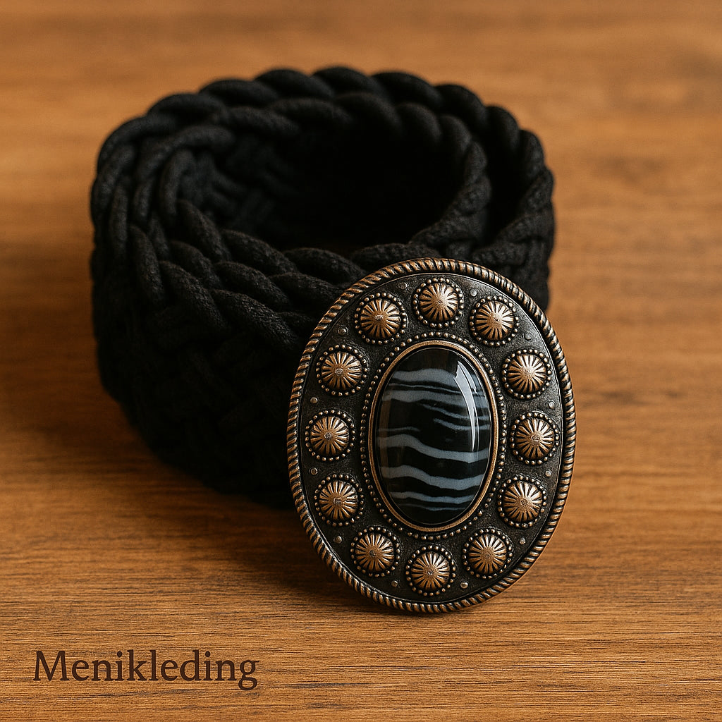 Boho Riem met Grote Steen – Handgemaakt | Menikleding