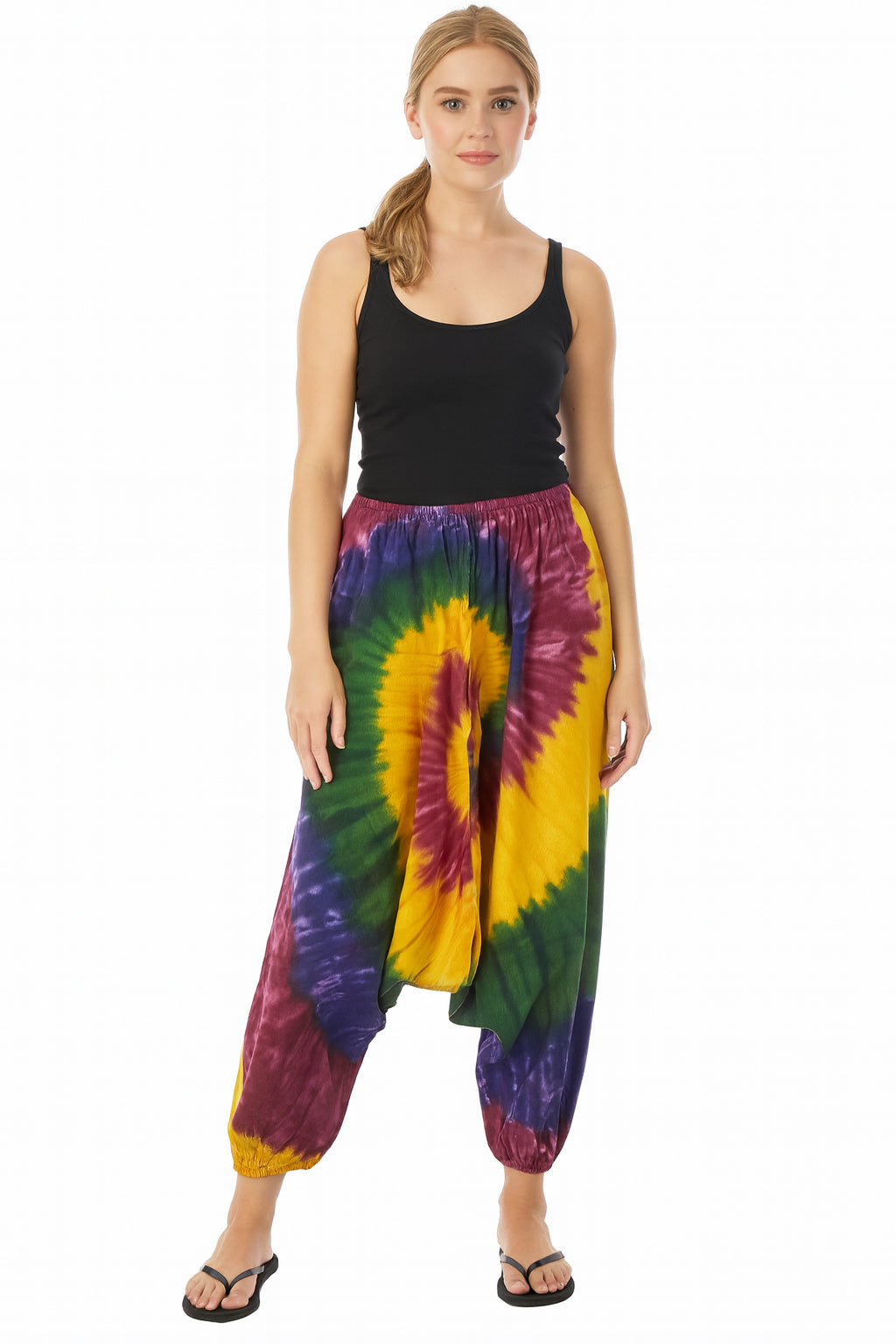 Unisex tie-dye harem broek handmade Nepal – Menikleding