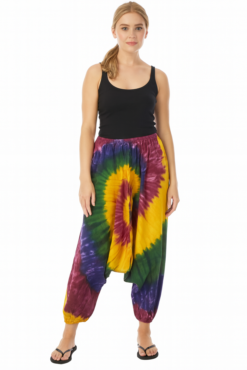 Unisex tie-dye harem broek handmade Nepal – Menikleding